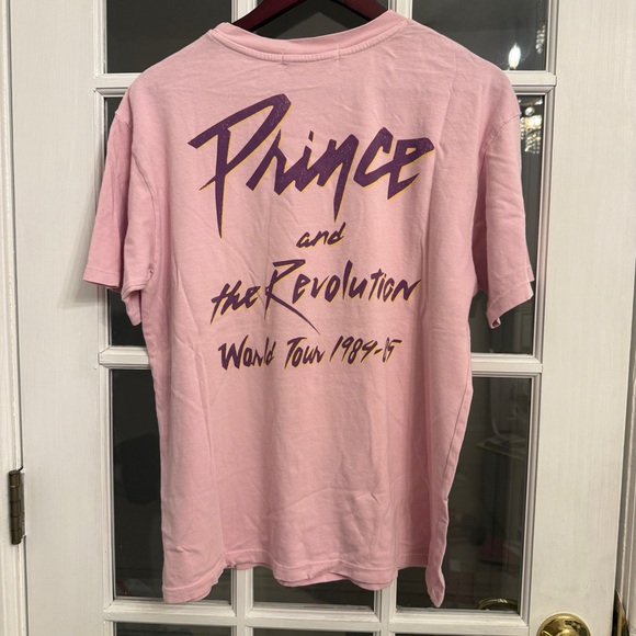 DAYDREAMER PRINCE Women’s Light Pink Short Sleeve Band Tee Size M NEW - Picture 2 of 6